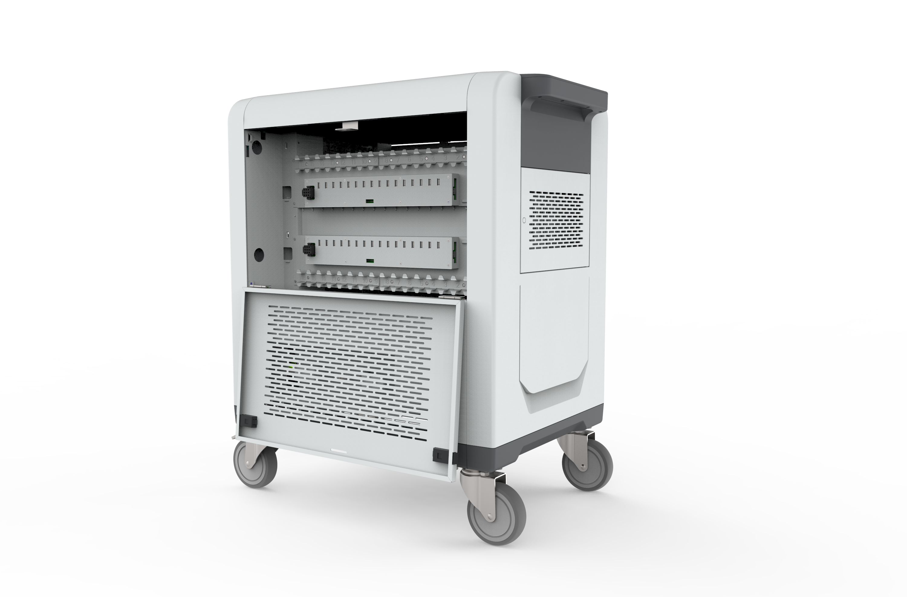 USB Charging Trolley for 32 Mobile Devices