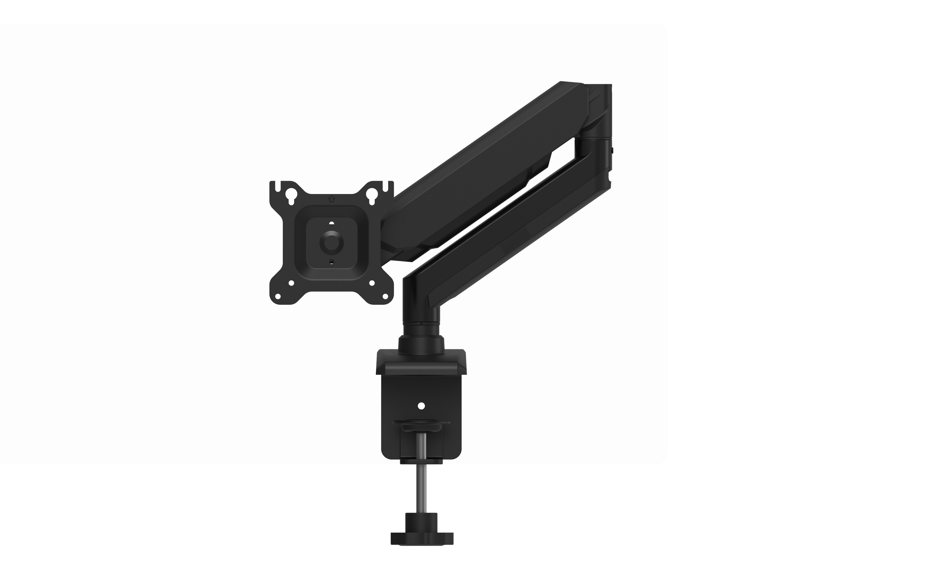 matte black single monitor arm